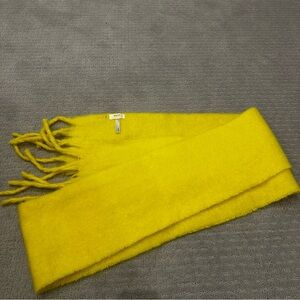 Maeve Anthropologie Oversized Scarf  106”long Bright Lime Colour Fringe